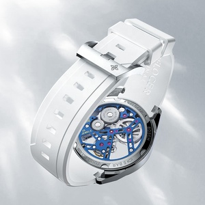 <span class=keywords><strong>AGELOCER</strong></span> Montre Tourbillon originale Lunette en céramique Vogue pour hommes Squelette de luxe Montre mécanique manuelle Cadeau d'anniversaire pour hommes - Product Image 3