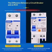 Disjoncteur miniature Chint NXB-63A pour usage domestique 2P/1P/3P, interrupteur principal pour climatiseurs avec protection contre les courts-circuits