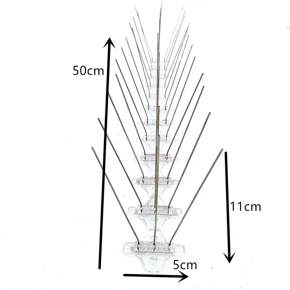 Kiểm soát dịch hại thép không gỉ ngăn chặn chim gai nhựa Polycarbonate trong suốt chống bay chim gai chim