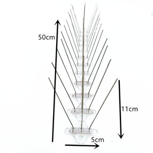 Antiparasitaire en acier inoxydable dissuasif pointes d'oiseaux Transparent Polycarbonate plastique <span class=keywords><strong>Anti</strong></span> vol pointes d'oiseaux oiseau - Product Image 2