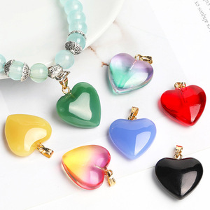 21x23mm coloré cristal verre <span class=keywords><strong>amour</strong></span> coeurs pendentif <span class=keywords><strong>pour</strong></span> la fabrication de bijoux à bricoler soi-même colliers boucles d'oreilles porte-clés accessoires - Product Image 1