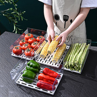 Tiroir de tri des aliments de cuisine en PET transparent, organisateur de bac de réfrigérateur, boîte de rangement pour réfrigérateur