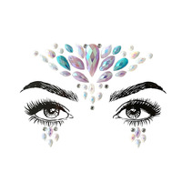 Nouveaux styles de mode autocollants bijoux de corps gemmes de visage pour la fête du festival