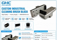 Bloc de brosses industrielles personnalisé avec base en aluminium et brosses en nylon