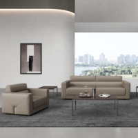 Ensemble de canapés sectionnels modernes en cuir véritable, durables, écologiques, de luxe, pour bureau, avec éponge haute densité, pour usage commercial et domestique, en bois et métal