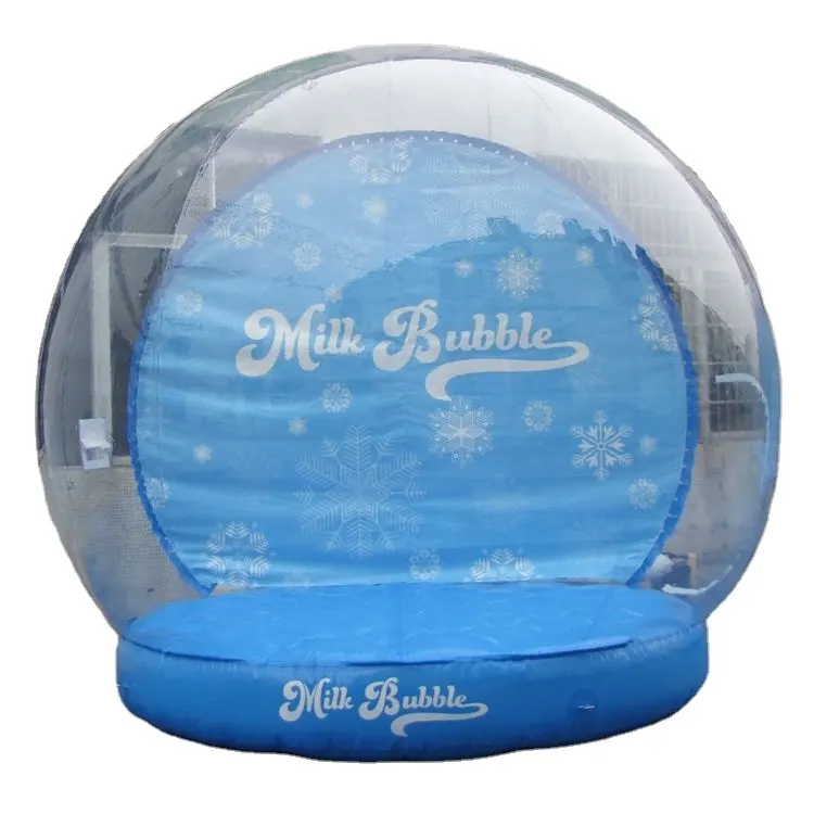 Boule à neige gonflable de noël, gonflable, transparent, avec arrière-plan, cabine photo, dôme, tente à bulles