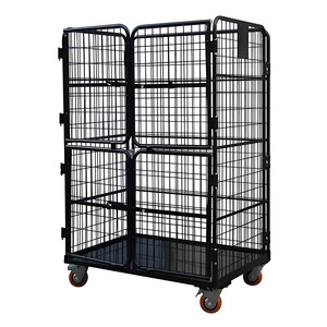 Nhiệm vụ trung bình 4 mặt CuộN lồng Xe đẩy cửa an ninh nhiệm vụ nặng nề sơn tĩnh điện kết thúc OEM/ODM CuộN <span class=keywords><strong>container</strong></span> cho lưu trữ - Product Image 3