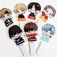 Bâton lumineux KPOP Bangtan Boys personnalisé en 7 couleurs, bâton fluorescent acrylique clignotant, bâton lumineux avec image de personnage de dessin animé pour concert