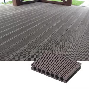 Wholesale SHENGCHENG Outdoor Composite <b>Decking</b> Waterproof Anti-Slip WPC Interlocking Design 18mm Thick Teak Garden Decoration - Product Image 1