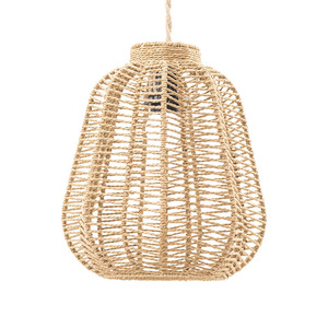 Wicker Pendant Lamp Oval E27 Switch Control Yellow <b>Light</b> Fixture For Home Hotel Restaurant Bar Coffee Shop - Product Image 4