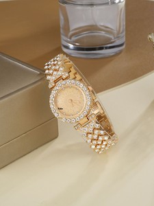 Reloj de mujer con diamantes completos de comercio exterior en <span class=keywords><strong>vivo</strong></span>, pulsera de cuarzo <span class=keywords><strong>rojo</strong></span> para estudiantes, conjuntos de joyería de moda, venta <span class=keywords><strong>al</strong></span> por mayor de fábrica - Product Image 5