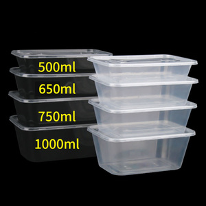 Cao Cấp 500Ml Để 1000Ml PP Nhựa <span class=keywords><strong>Takeaway</strong></span> Hộp Thiết Lập Dùng Một Lần Lò Vi Sóng An Toàn Thực Phẩm <span class=keywords><strong>Container</strong></span> Cho Thương Mại Ăn Trưa Bao Bì - Product Image 2