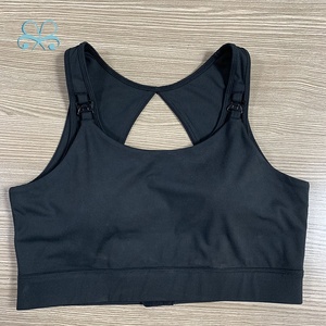 <span class=keywords><strong>Sujetador</strong></span> de <span class=keywords><strong>lactancia</strong></span> para mujer, sostén de maternidad con logotipo personalizado, malla cruzada en la espalda, pinzas para embarazo - Product Image 6