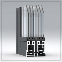 Système de porte coulissante multi-voies en aluminium avec quincaillerie CMECH en option, double vitrage à faible émissivité et à l'argon, résistant aux intempéries, solutions B2B pour balcon