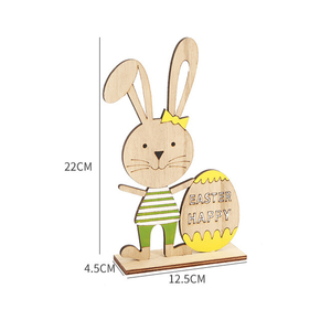 Holz Osterhasen Muster Home Desktop Holz Kaninchen Designs für Handwerk - Product Image 4