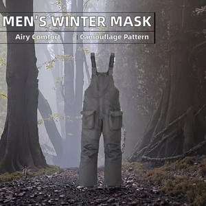 Salopette de chasse imperméable et isolée pour hommes – Pantalon cargo tactique thermique durable, silencieux et coupe-vent pour l'extérieur - Product Image 4