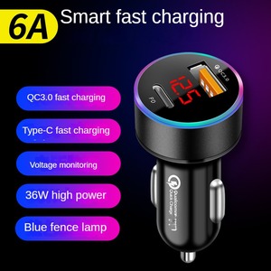 ユニバーサルPDUSBカーチャージャーLCDディスプレイミニクイックチャージQC3.0急速充電器foriPhone <span class=keywords><strong>15</strong></span> 14 13 12 Pro Max for Huawei Xiaomi - Product Image 3