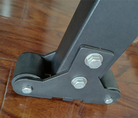 Barre hexagonale en acier pour haltères de musculation avec plusieurs options de préhension, capacité de charge de 500 kg