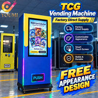 Distributeur automatique de cartes à collectionner Pokémon TCG avec conception d'autocollants gratuite et paiement sans espèces pour la vente de paquets/boîtes de cartes de dessins animés