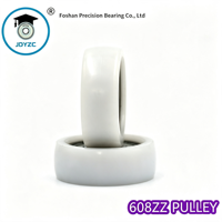 Roue de poulie à roulement recouvert de caoutchouc JDYZC 608ZZ, certifiée ISO CE RoHS REACH, 8x28x10mm, rouleau de porte coulissante en nylon POM