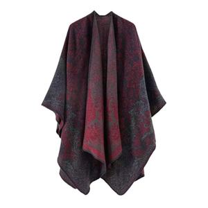 Poncho Suave y Acogedor para Mujer con Estampado Tie-Dye, Diseño Abierto, Dobladillo Asimétrico Drapeado, Tipo Capa, Chal o Bufanda, Ideal para Descansar y Uso Exterior - Product Image 4