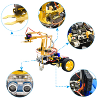 Kit de Brazo Robótico Mecánico Keyestudio 4DOF para Arduino con Joystick, Kit de Brazo Robótico de Metal para Programación STEM para Adolescentes y Adultos