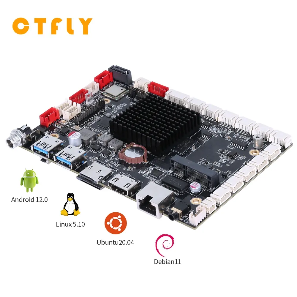 Rk3568 Board Quad-Core 64 Bit 2 GB LPDDR4 32 GB Android 12.0/Linux OS AI NPU 1.0TOPPS ARM eingebettete Motherboard mit lvds HDMI 4 g