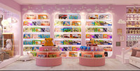 Mobiliario Personalizado para Tiendas de Peluches y Diseño de Interiores Kawaii para Comercios Minoristas |   Solución de Diseño de Tienda de Juguetes para Niños al Estilo Pop Mart