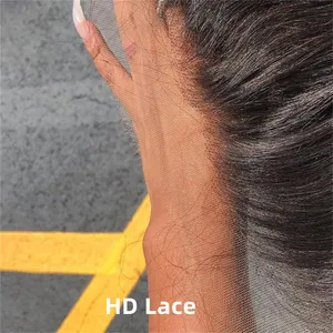 Digitales de alta calidad delgada HD Frontal de encaje de cierre de mejor calidad transparente Suiza HD peluca Frontal de encaje de película transparente HD Frontal de encaje