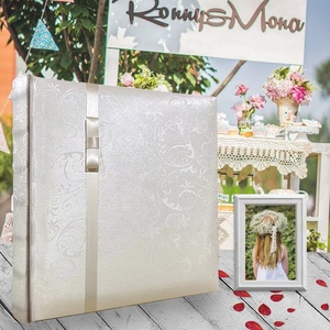 Libro encuadernado cuero PU <span class=keywords><strong>tradicional</strong></span> personalizado papel de cera boda álbum de <span class=keywords><strong>fotos</strong></span> 29x29cm - Product Image 1