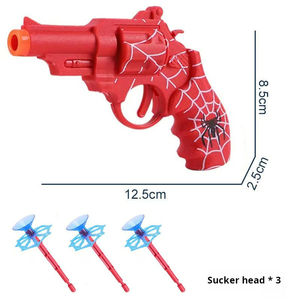 Pistola de Juguete de Plástico con Lanzador de Balas Suaves para Niños, Pistola Revólver de Héroe Araña con Ventosa, Regalo para Niños - Product Image 6