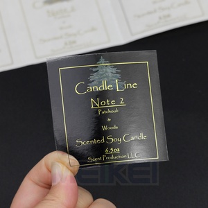 Tùy chỉnh in ấn không thấm nước chết cắt tự dính trong suốt dập nóng lá vàng rõ ràng Vinyl Nhãn dán nhãn - Product Image 5