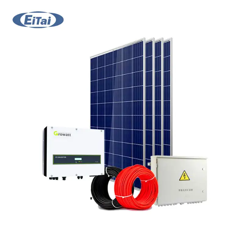 GTS-208 EITAI 10kw النظام الشمسي على الشبكة 5KW 20KW 30KW 50KW 100KW عدد إنارة وشحن بالطاقة الشمسية الطاقة الخضراء الطاقة تخزين سقف نظام