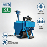 Compacteur vibrant à tambour unique de 400 kg, à moteur essence, pour le compactage du sol