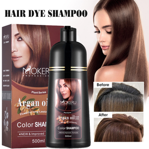 Vente en gros de crème colorante pour cheveux noire de 500 ml, permanente, naturelle, à l'huile d'argan, shampoing colorant pour cheveux sans ammoniaque - Product Image 3