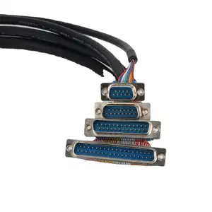 Professional wiring harness manufacturer DB9 DB15 DB25 DB37 male to male RS232 D SUB9 15 25 37 PIN Terminal signal cable