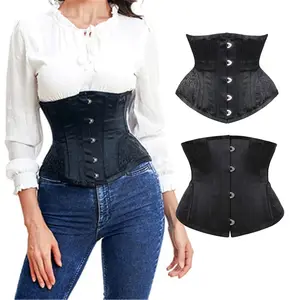 고딕 코르셋 및 bustier Steampunk 코르셋 탑 짧은 몸통 코르셋 모래 시계 곡선 셰이퍼 모델링 스트랩 슬리밍 허리 트레이너