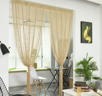 Rideau de porte 39x79 pouces, panneau beige, boules douces, franges scintillantes romantiques, séparateur de pièce, décoration intérieure, mariage, chambre de filles