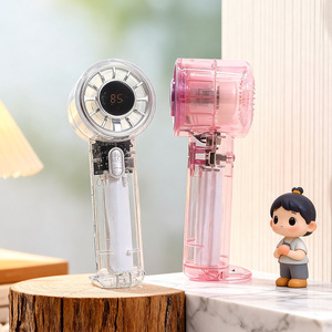 Ventilateur portatif sans pales avec écran numérique, moteur sans balais rechargeable par USB, 5W, longue autonomie pour une utilisation en extérieur - Product Image 3