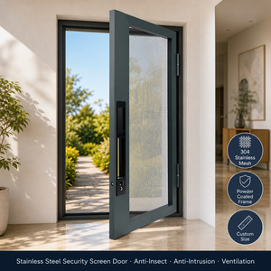 Zanzariera in Rete di Acciaio Inossidabile per Porte e Finestre, Montaggio <span class=keywords><strong>a</strong></span> Telaio, Protezione da Insetti, Vendita all'Ingrosso - Product Image 1