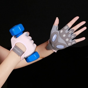 Hafif nefes Anti kayma şok emme ayarlanabilir yarım parmak spor spor eldiven kadın erkek için - Product Image 1