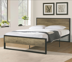 Двойная металлическая железная и деревянная рама для кровати оптом - Product Image 2