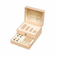 Coffret Cadeau Cosmétique de Luxe Leabon, Boîte Rigide à Deux Tiers avec Tiroir, Emballage Personnalisé pour Soins de la Peau, Vente en Gros Usine