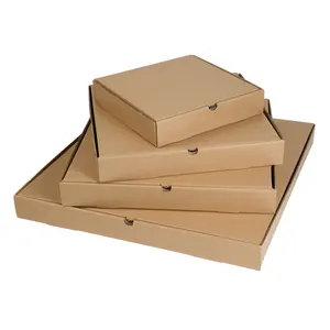 Papier box für Picknick Lebensmittel verpackung Großhandel benutzer definierte Größe Farbdruck Pizza Karton Box Kraft