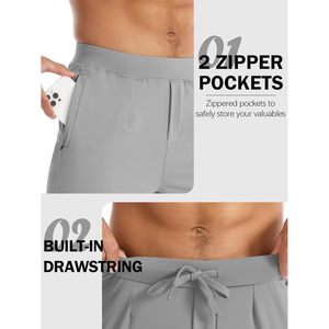 FOXA <b>Men's</b> <b>Joggers</b> Sweatpants Fleece Stretch Athletic Pants With Zipper Pockets For Workout Running Golf - Product Image 5