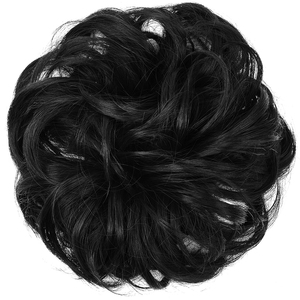 Extensión de Moño Despeinado para Mujer, Marrón Medio con Reflejos <span class=keywords><strong>Rubio</strong></span> Ceniza y Textura Ondulada con Brillo Dorado y Acabado Brillante - Product Image 2
