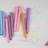 Crayons d'art pastel économiques à mécanisme rotatif, connectables en baril, prix d'usine, pour la vente en gros de papeterie scolaire