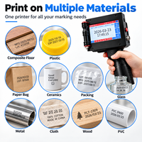 Imprimante jet d'encre portable à un bouton pour l'impression directe en usine de numéros, codes QR, codes-barres, logos et dates d'expiration