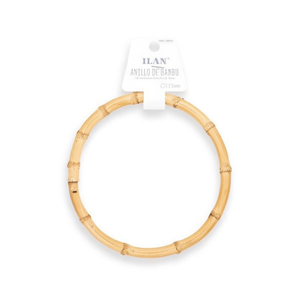 Anello in Bambù Ilan 15mm Colore Naturale Accessorio di Moda - Product Image 2