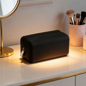 Sac de toilette en silicone écologique portable grande capacité avec tirette lisse pour la décoration intérieure - Product Image 5